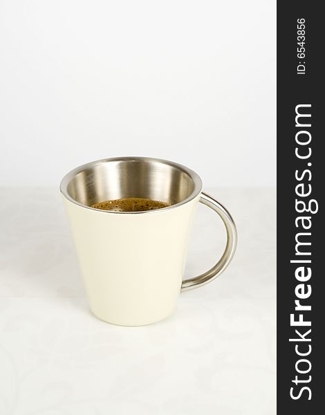 Metal mug with clipping path