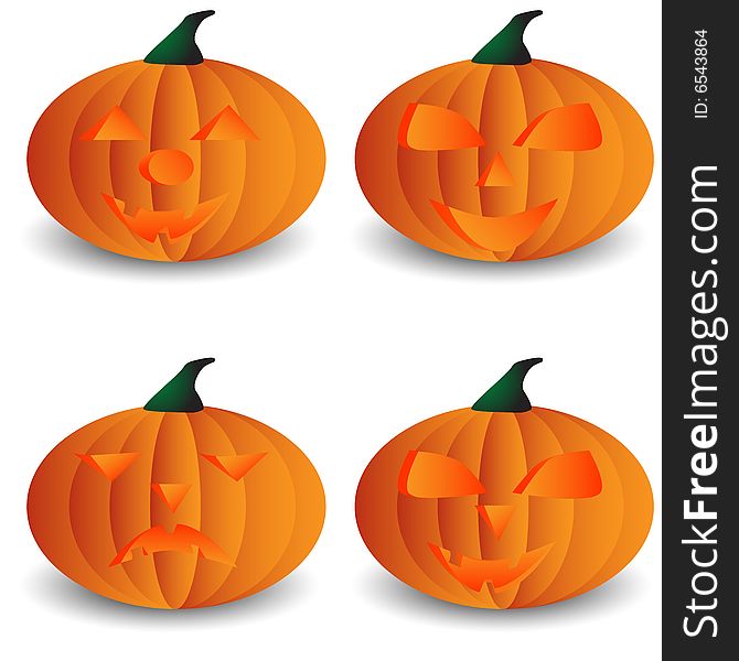 Halloween pumpkin poster. Vector illustration