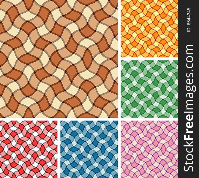 Big collection of seamless plaid patterns. Volume 7