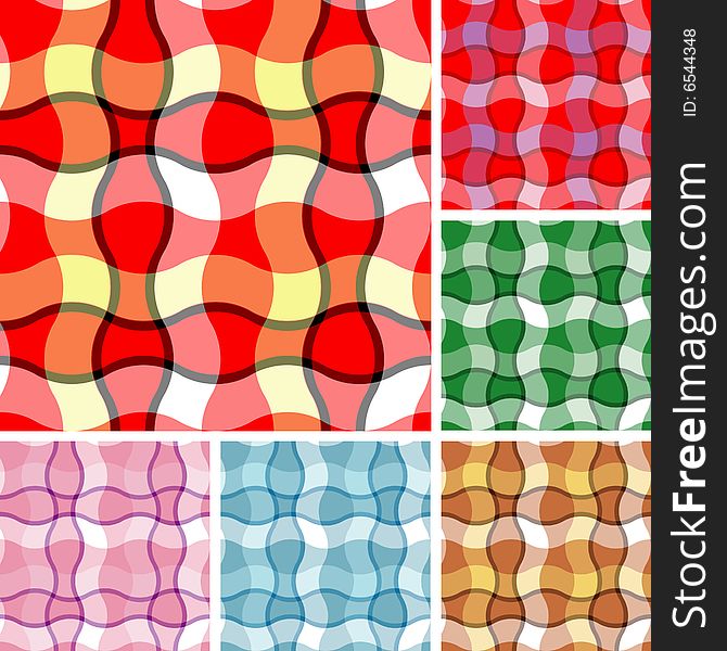 Big collection of seamless plaid patterns. Volume 6