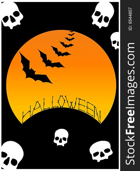 Bright Halloween background vector illustration. Bright Halloween background vector illustration