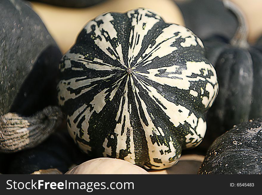 A fall Gourd with an interesting pattern