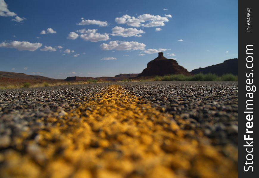 Two Lane Road In Utah