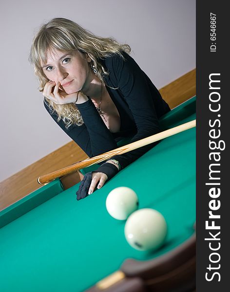 The Girl Plays Billiards