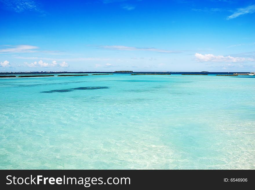 Landscape of an maldivian island