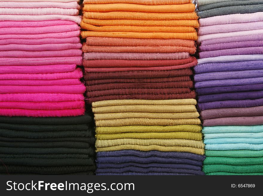 A simple fabric background with many colors. A simple fabric background with many colors