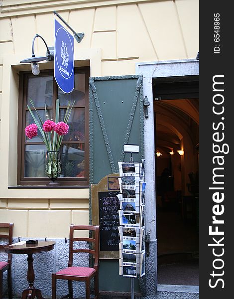Coffee bar in Ljubljana, Slovenia, Eu. Coffee bar in Ljubljana, Slovenia, Eu