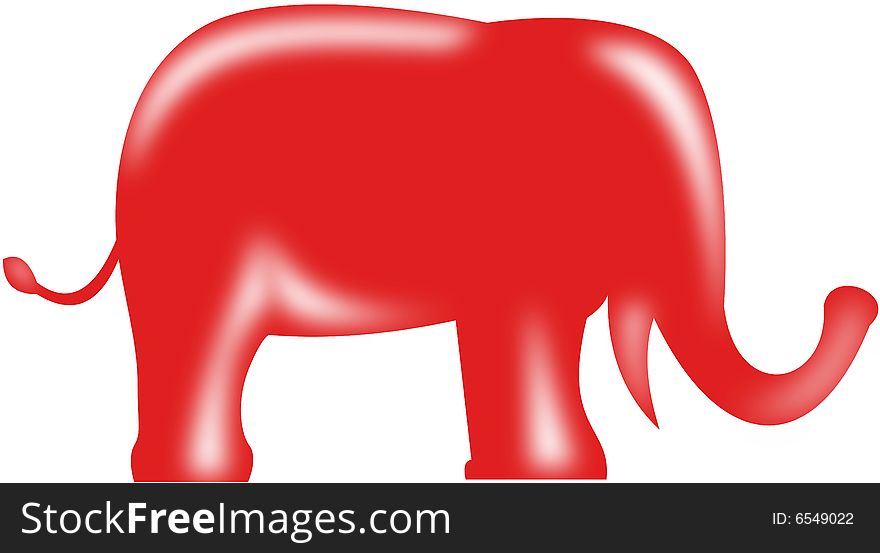 Illustration of an elephant isolated on white background