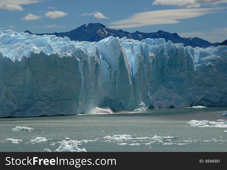 Collapse On The Perito Moreno Glacier, Argentina.