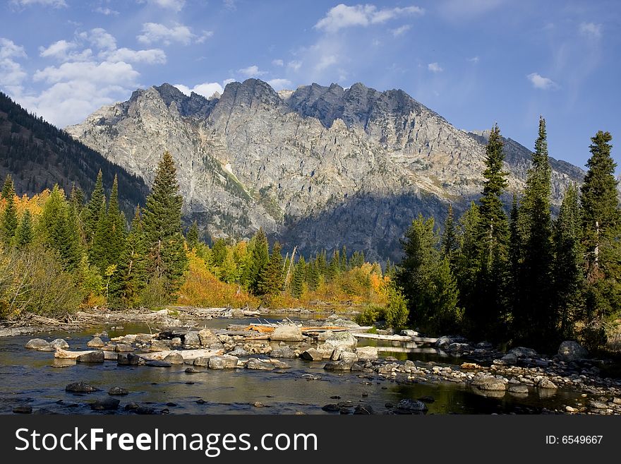 Mountain Stream is the fall showing  autumn colors. Mountain Stream is the fall showing  autumn colors