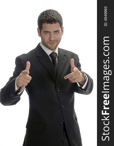 Businessman Showing Hand Gesture