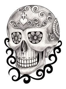 Art Skull Day Of The Dead. Stock Photography Art Skull Day Of The Dead. Stock Photography