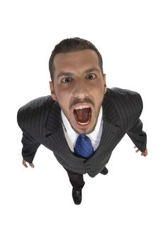 Shouting Man Looking Upward Royalty Free Stock Photos Shouting Man Looking Upward Royalty Free Stock Photos