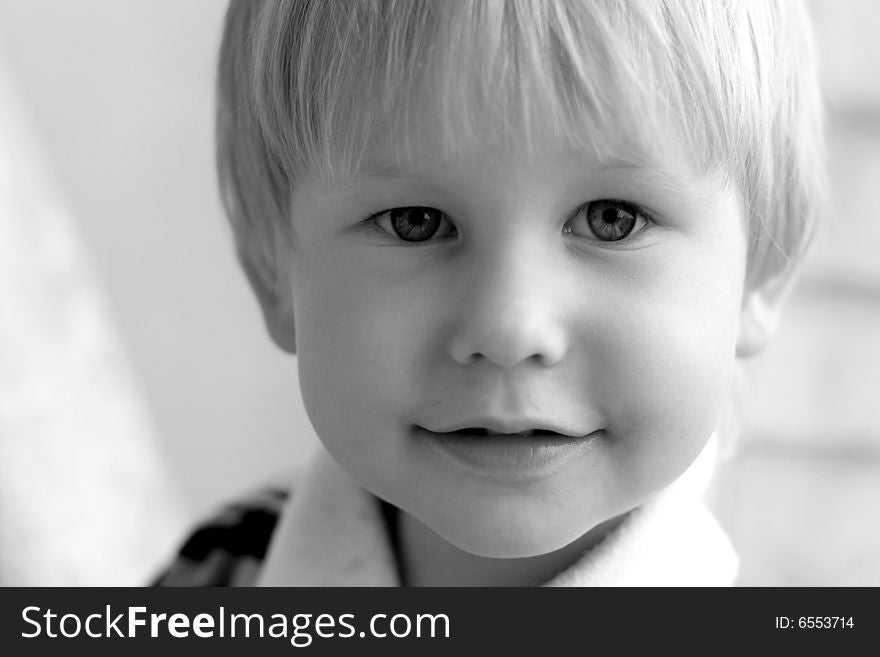 Portrait of the joyful and happy child. Portrait of the joyful and happy child