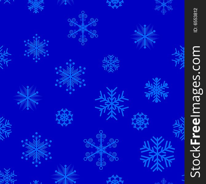 Blue snowflakes seamless background. Vector illustration. Blue snowflakes seamless background. Vector illustration.