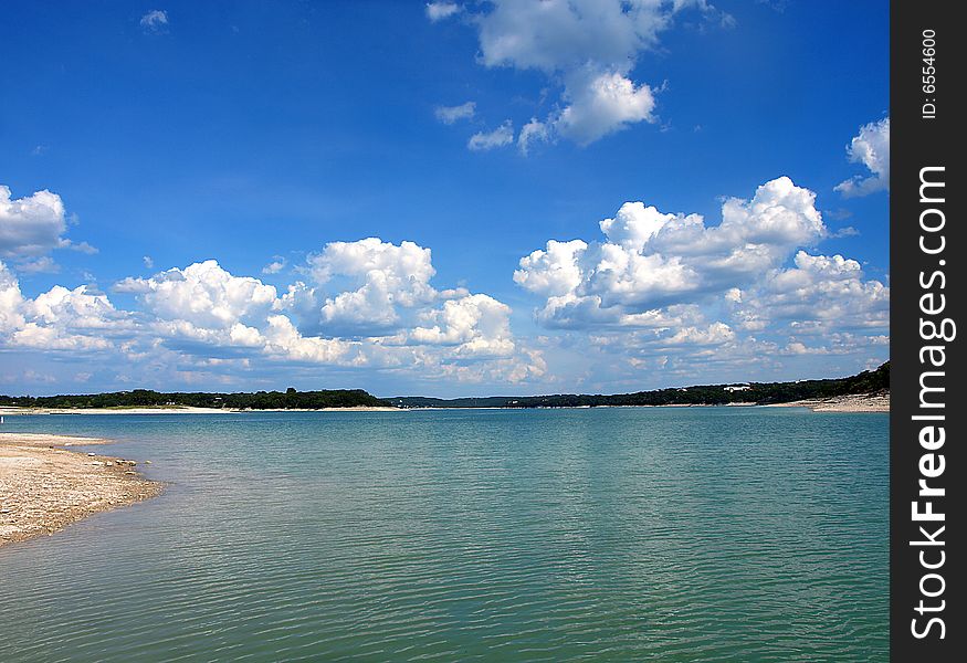 This beautiful lake is located in south central texas. This beautiful lake is located in south central texas