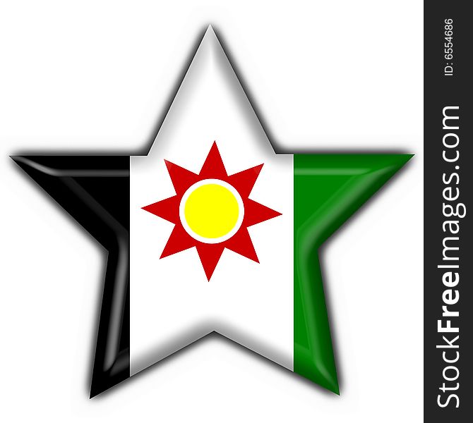 Iraq button flag star shape