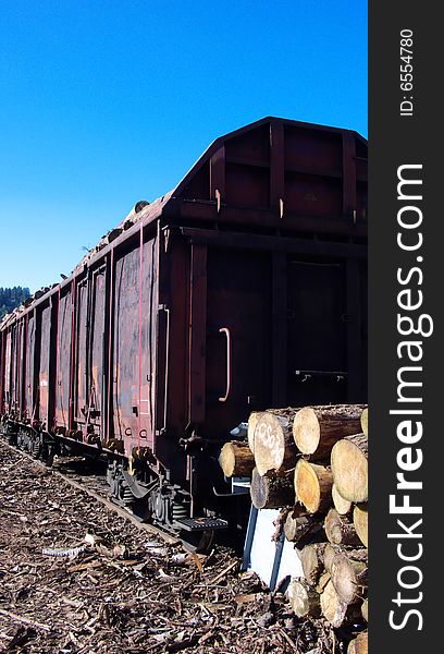 Train for Transportation of Logs. Train for Transportation of Logs