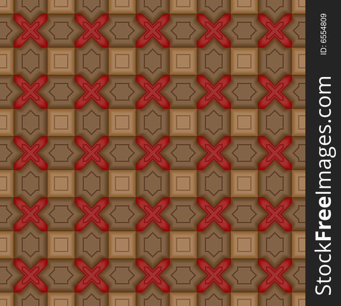 Seamless 3d Tile Pattern