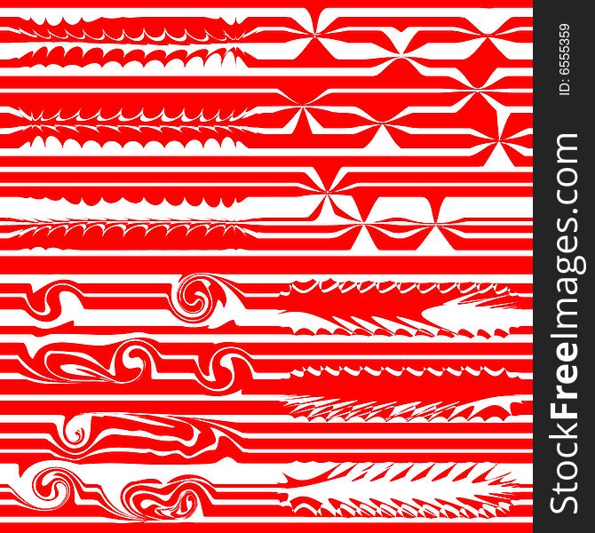 Seamless red line vector pattern. Seamless red line vector pattern