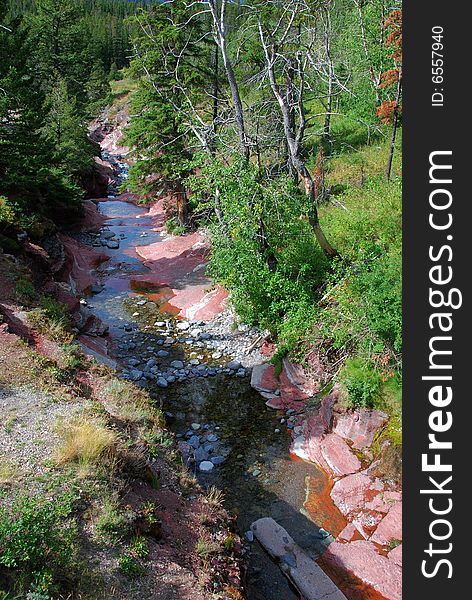 Red rock Canyon Waterton national Park Alberta Canada