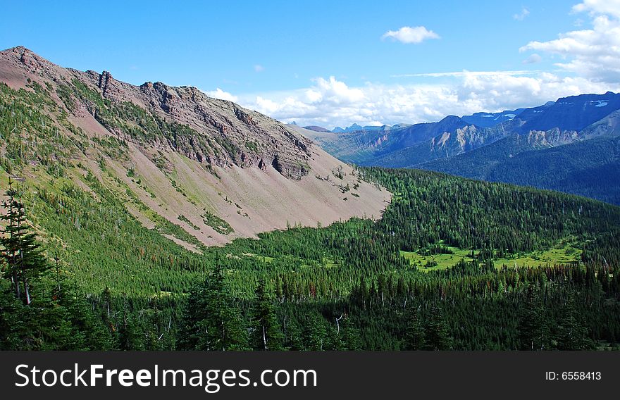 Moutain and trees