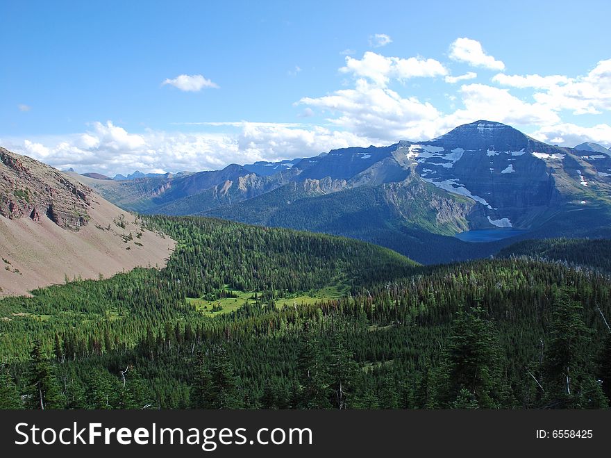 Moutain and trees