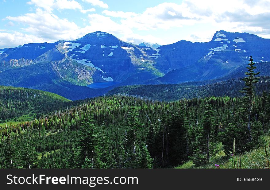 Moutain and trees