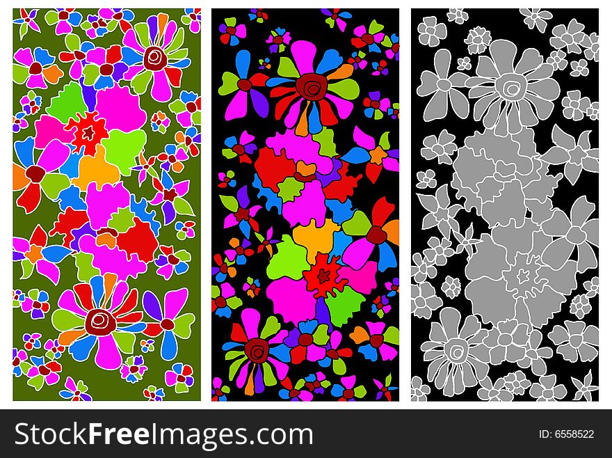 Colored floral background, element for design, vector illustration. Colored floral background, element for design, vector illustration