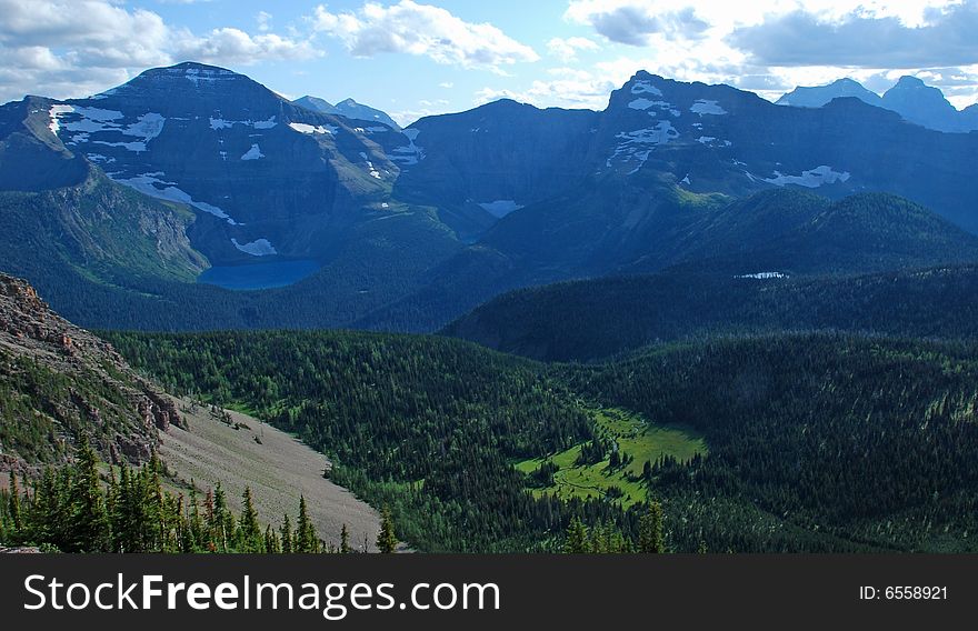 Moutain and trees