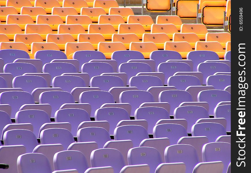 Empty spectator's seats at summer theater