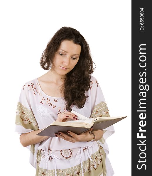 Young Women Reading Book