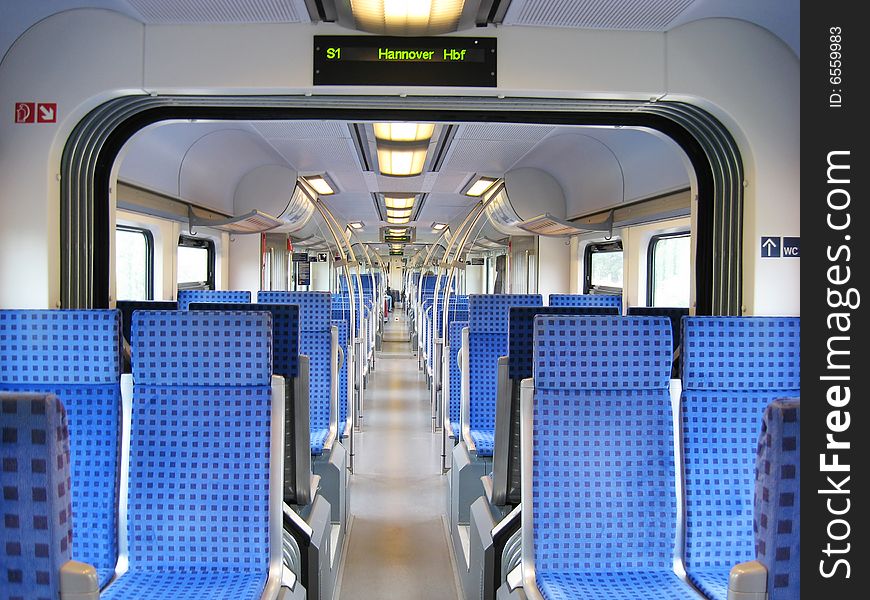 In the wagon of a German train. In the wagon of a German train