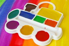 Box Of Watercolors Stock Photography