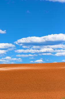 Golden Sand Dunes With A Blue Sky Royalty Free Stock Photos Golden Sand Dunes With A Blue Sky Royalty Free Stock Photos
