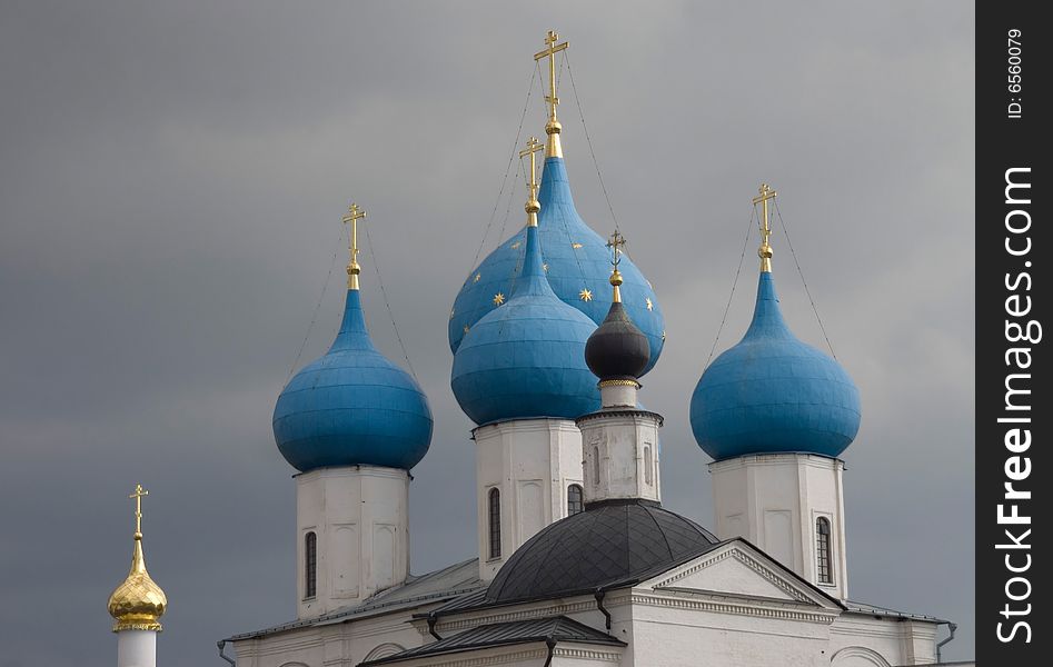 Vysotsky a man`s monastery in the city of Serpukhov near Moscow