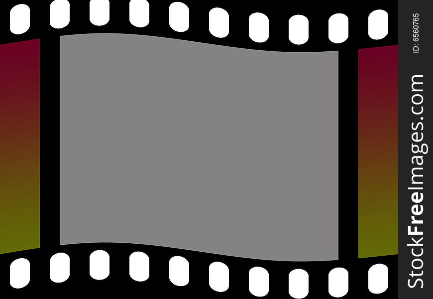 A filmstrip with blank area for your text