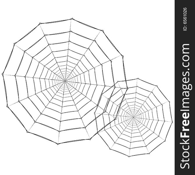 Illustration of a spider web