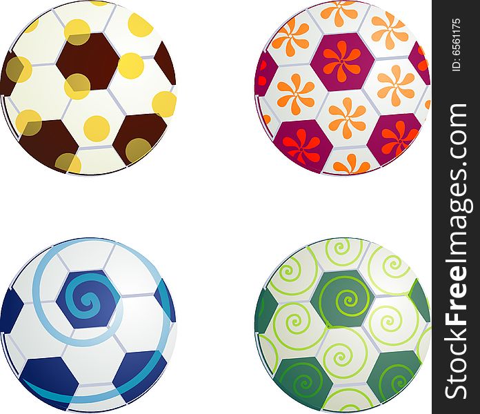 Design football balls symbols