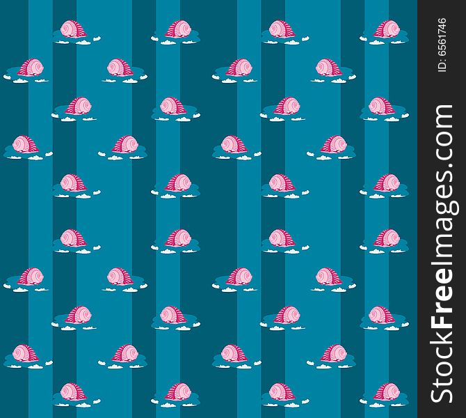 Cockleshell seamless pattern for your design