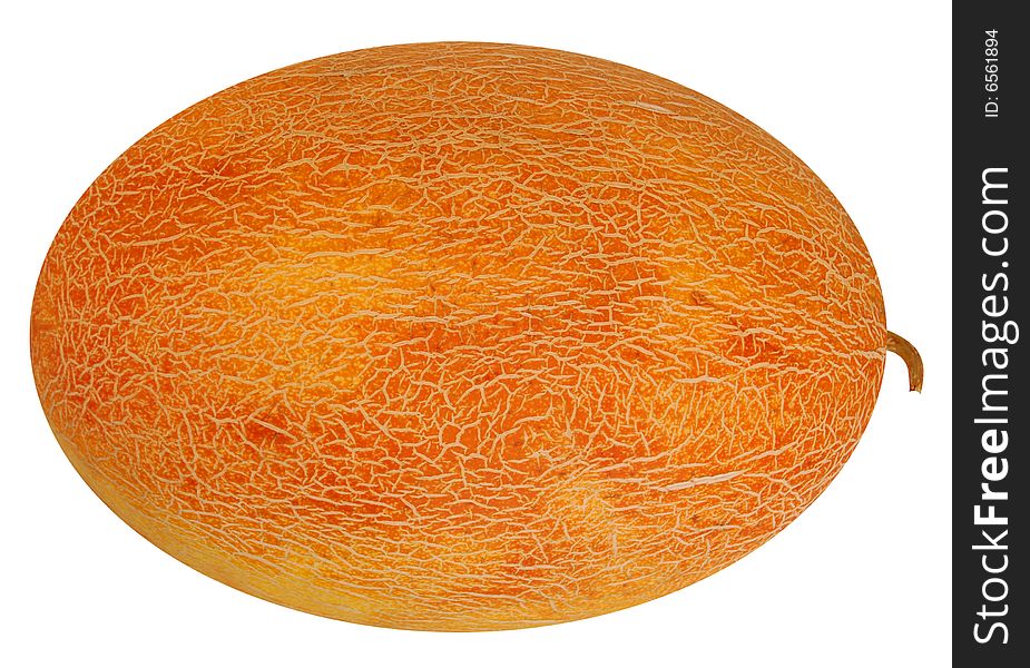 Orange melon on a white background.
