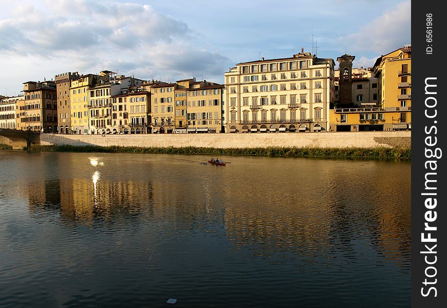 A wonderful landscape of Arno river
