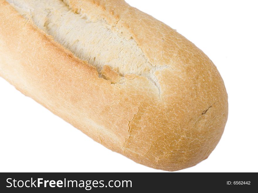 Baguette bread isolated on white background