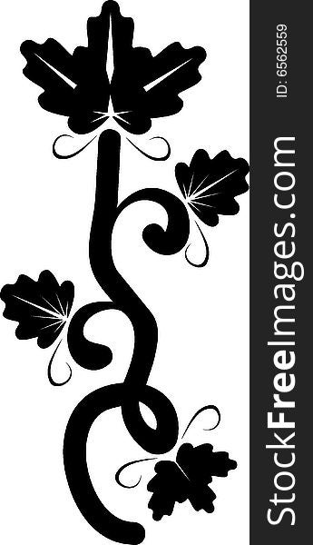 Abstract floral tattoo for your design