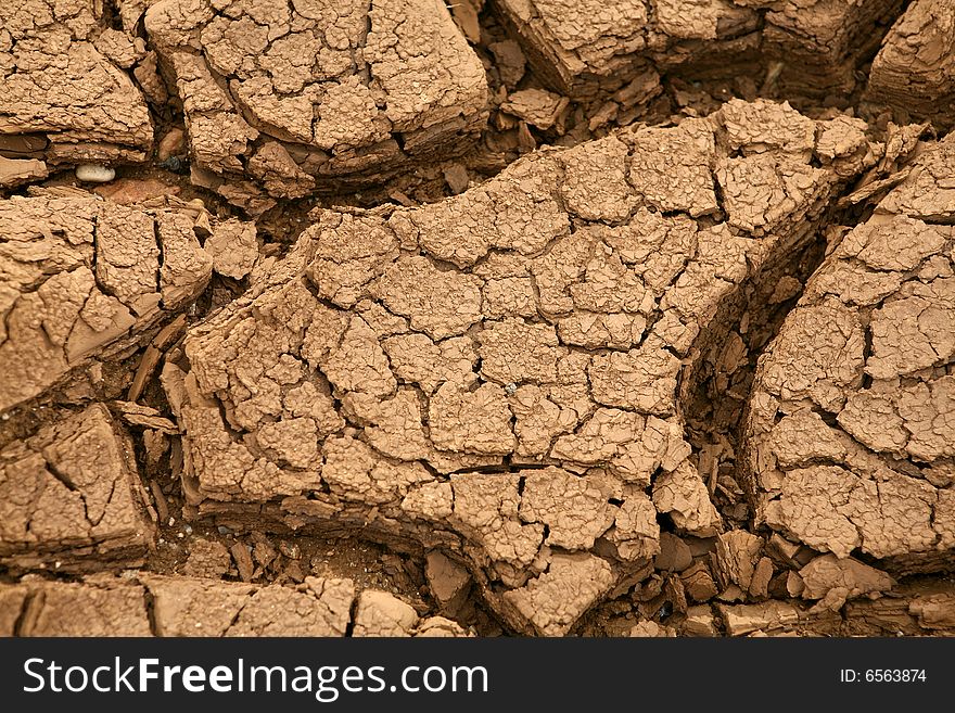 Close-up of very dry soil. Close-up of very dry soil