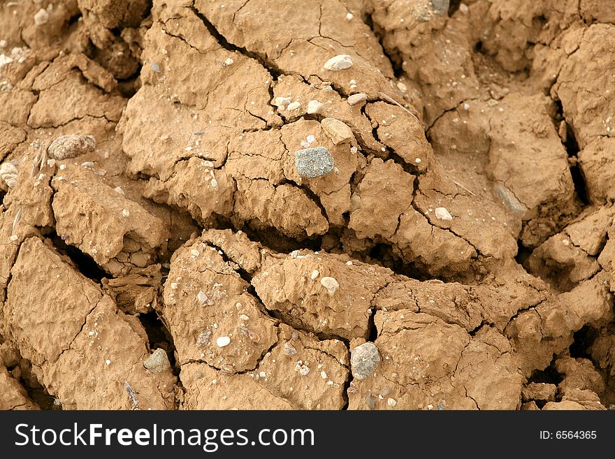 Close-up of very dry soil. Close-up of very dry soil