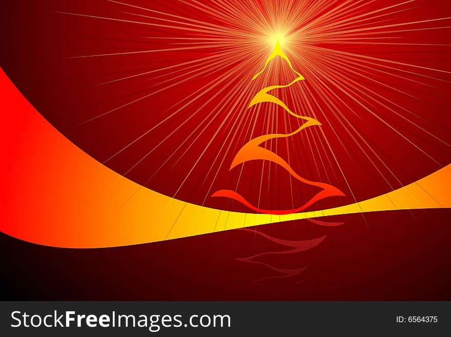 Vector illustration of Christmas Tree