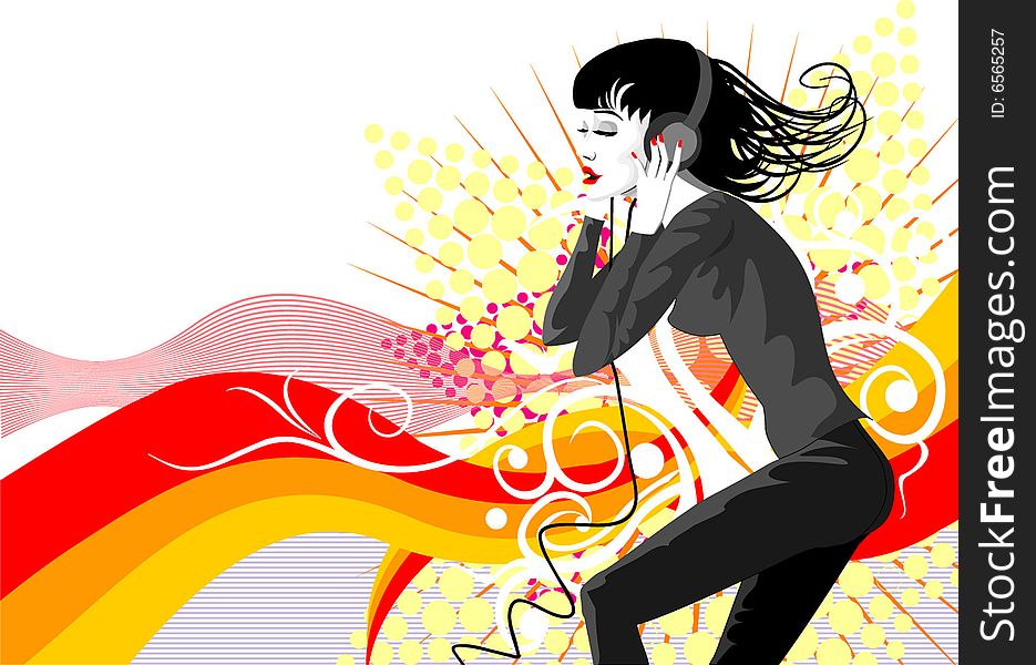 Background for a dancing party, vector. Background for a dancing party, vector