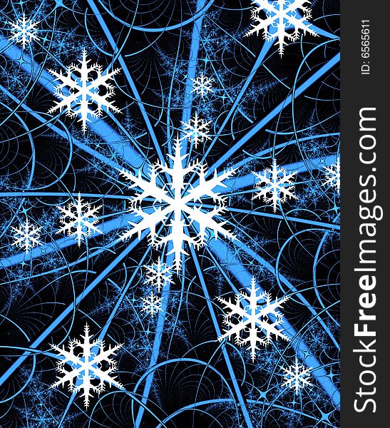 Ornamental snowflake background for christmas cards. Ornamental snowflake background for christmas cards