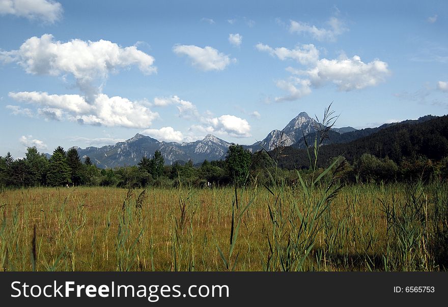 Mountain landscape in the summer. Alps,Germany,Europe. Mountain landscape in the summer. Alps,Germany,Europe
